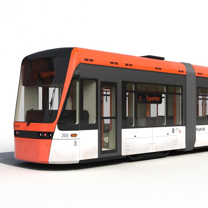 Light Rail Train Bybanen 3D model