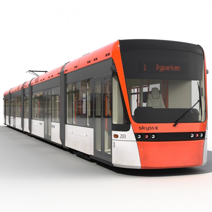 Light Rail Train Bybanen 3D model