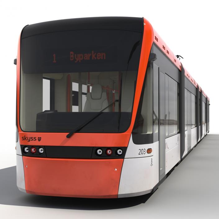 Light Rail Train Bybanen 3D model