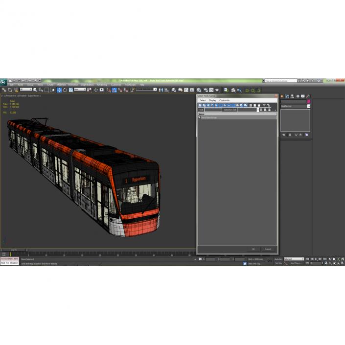 Light Rail Train Bybanen 3D model