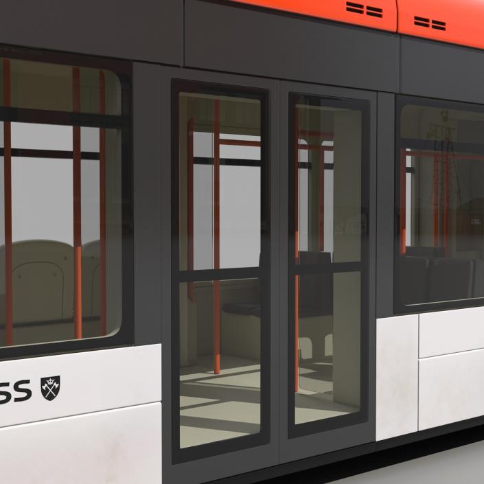 3D model Light Rail Train Bybanen Simple Interior