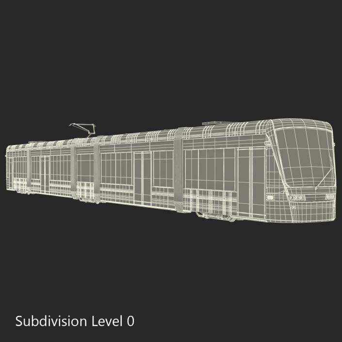 3D model Light Rail Train Bybanen Simple Interior