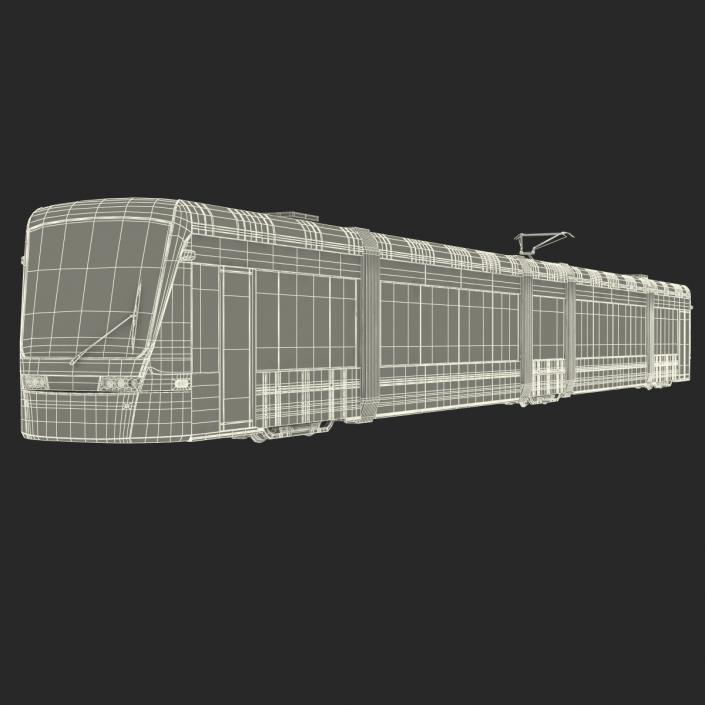 3D model Light Rail Train Bybanen Simple Interior