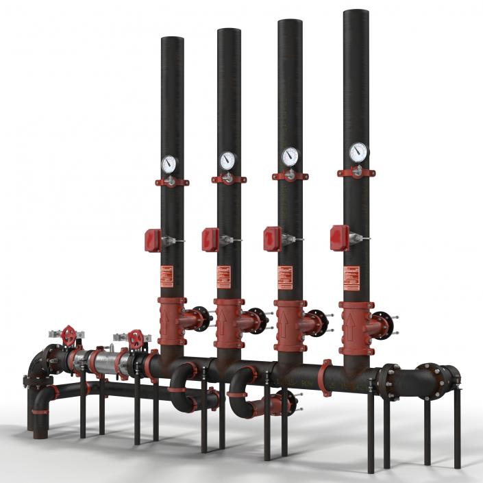 3D Industrial Pipes 4 model