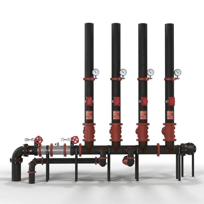 3D Industrial Pipes 4 model