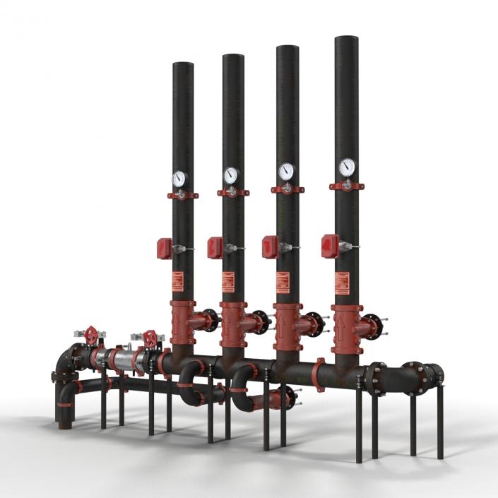 3D Industrial Pipes 4 model