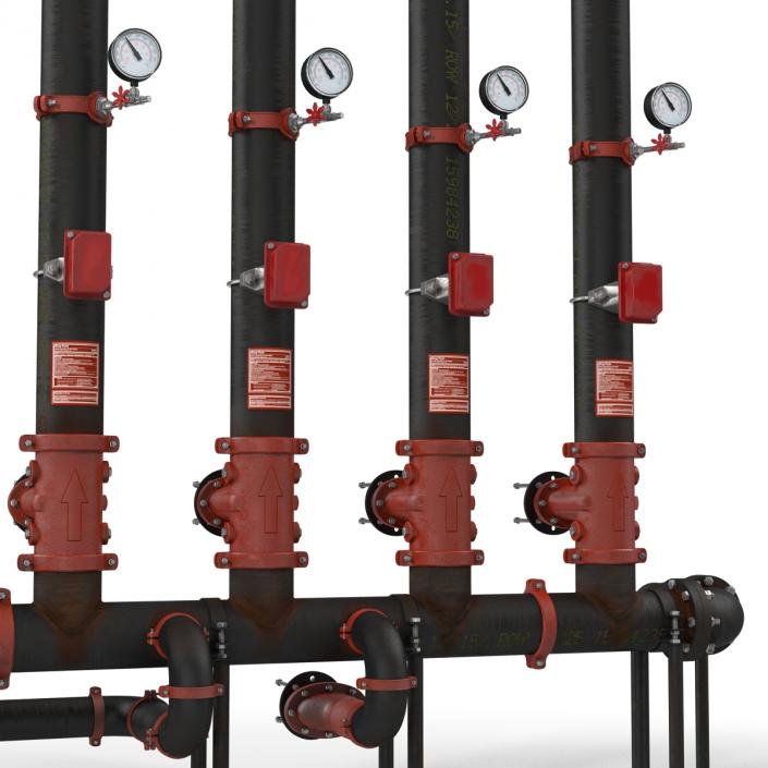 3D Industrial Pipes 4 model