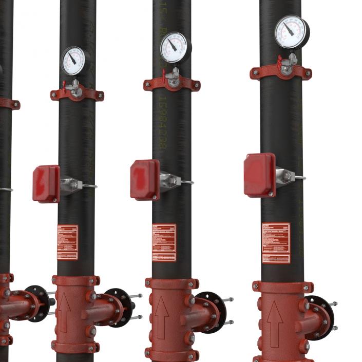 3D Industrial Pipes 4 model