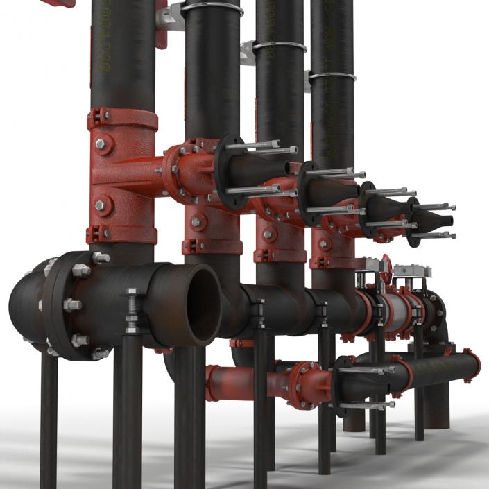 3D Industrial Pipes 4 model