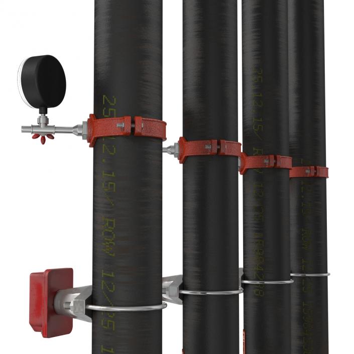 3D Industrial Pipes 4 model