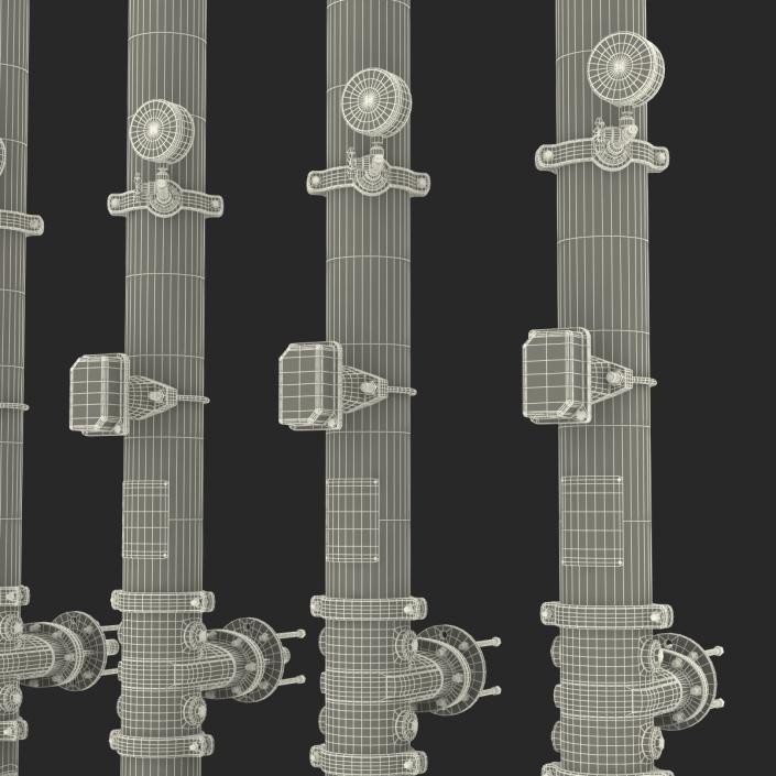 3D Industrial Pipes 4 model