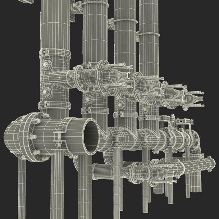 3D Industrial Pipes 4 model