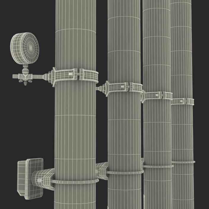 3D Industrial Pipes 4 model