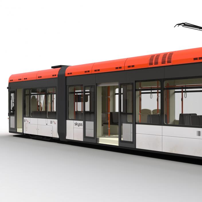 3D Light Rail Train Bybanen Rigged