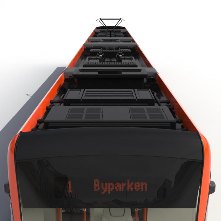 3D Light Rail Train Bybanen Rigged