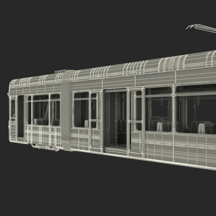 3D Light Rail Train Bybanen Rigged