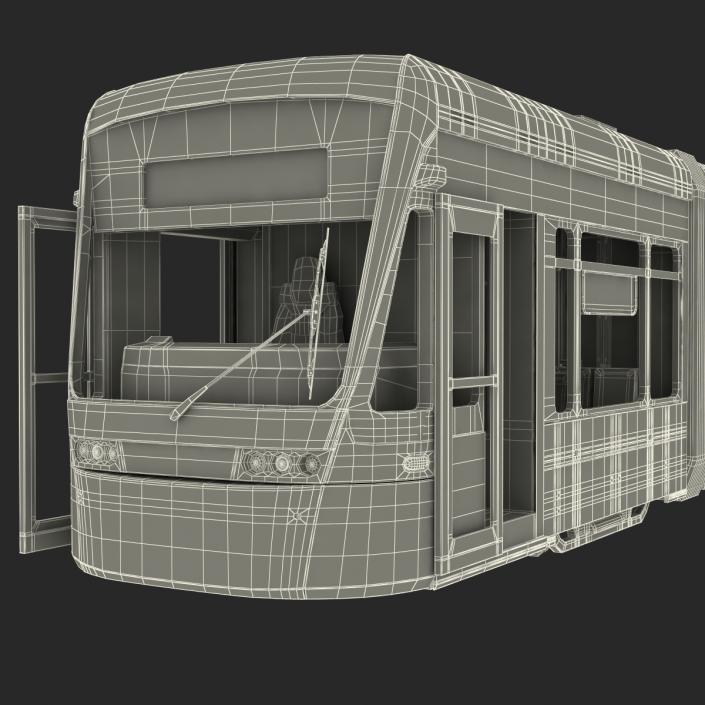 3D Light Rail Train Bybanen Rigged