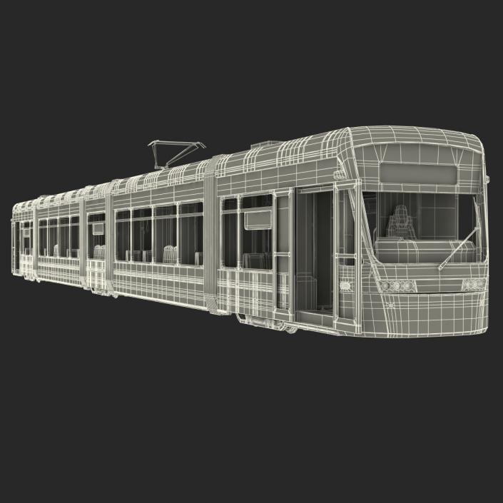 3D Light Rail Train Bybanen Rigged