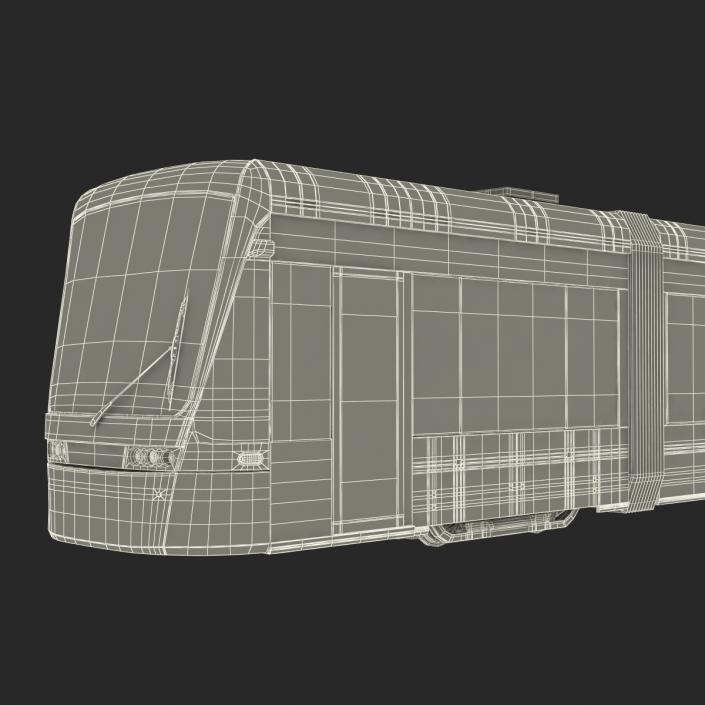 3D Light Rail Train Bybanen Rigged