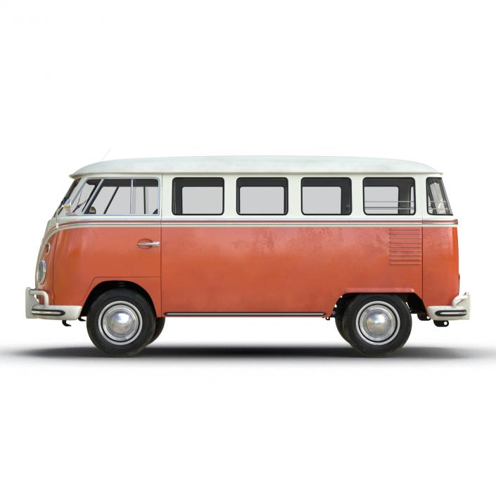 3D model Volkswagen Type 2 Brown Rigged