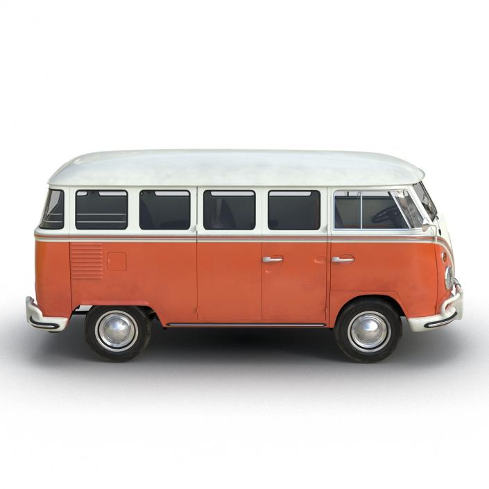 3D model Volkswagen Type 2 Brown Rigged