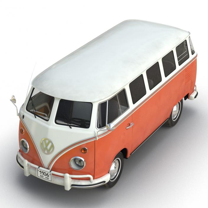 3D model Volkswagen Type 2 Brown Rigged