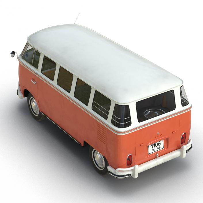 3D model Volkswagen Type 2 Brown Rigged