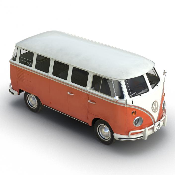 3D model Volkswagen Type 2 Brown Rigged