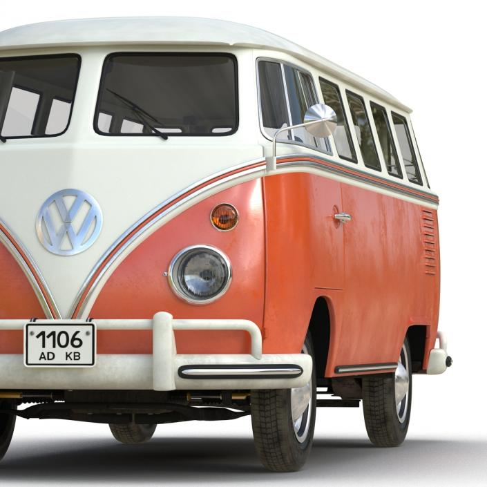 3D model Volkswagen Type 2 Brown Rigged