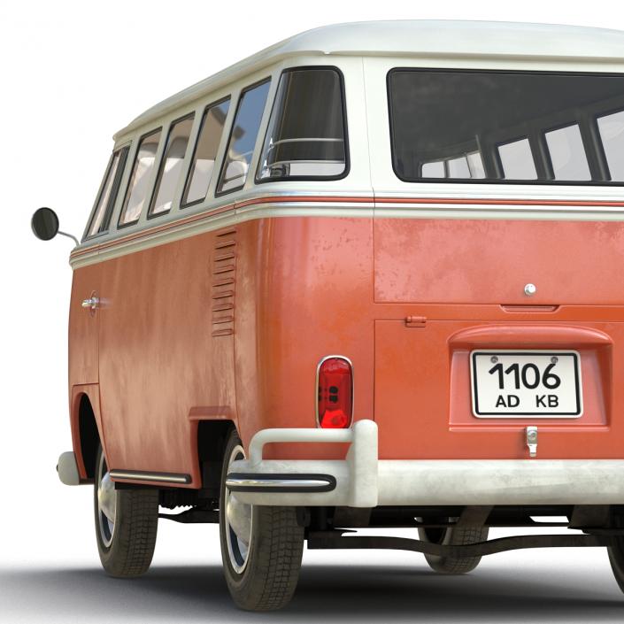 3D model Volkswagen Type 2 Brown Rigged