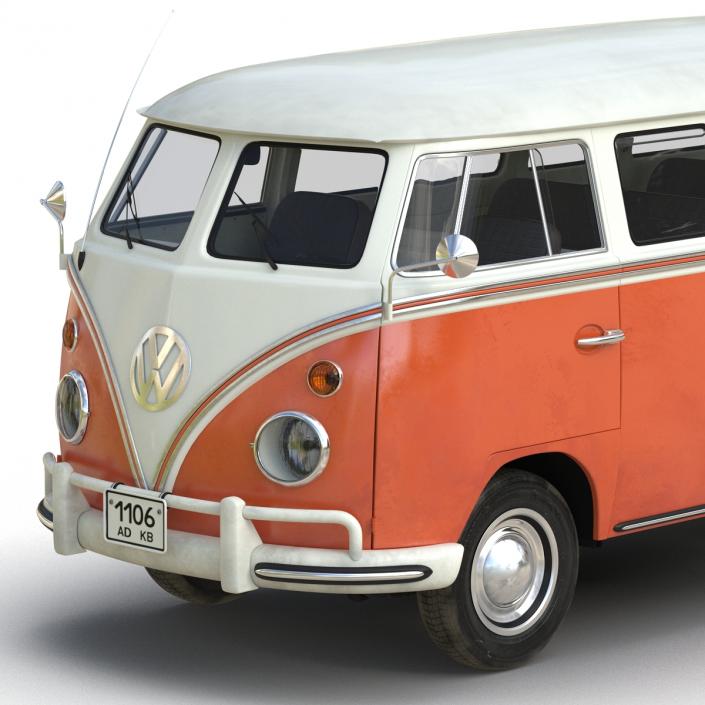 3D model Volkswagen Type 2 Brown Rigged