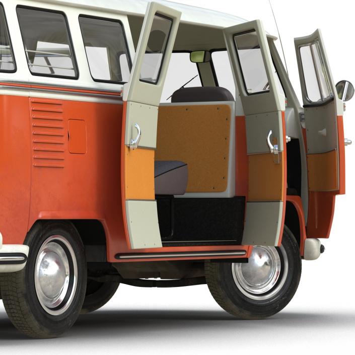 3D model Volkswagen Type 2 Brown Rigged