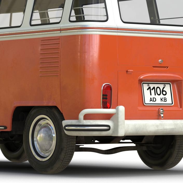 3D model Volkswagen Type 2 Brown Rigged