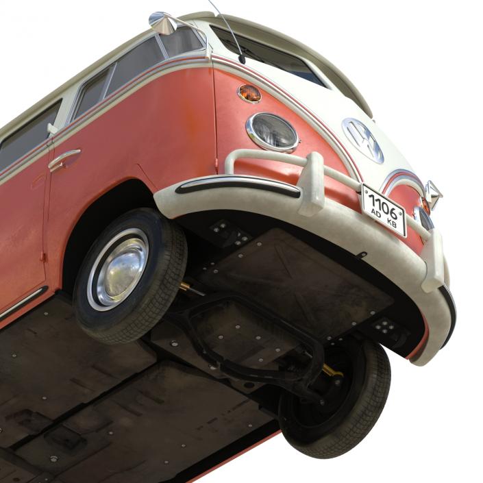 3D model Volkswagen Type 2 Brown Rigged