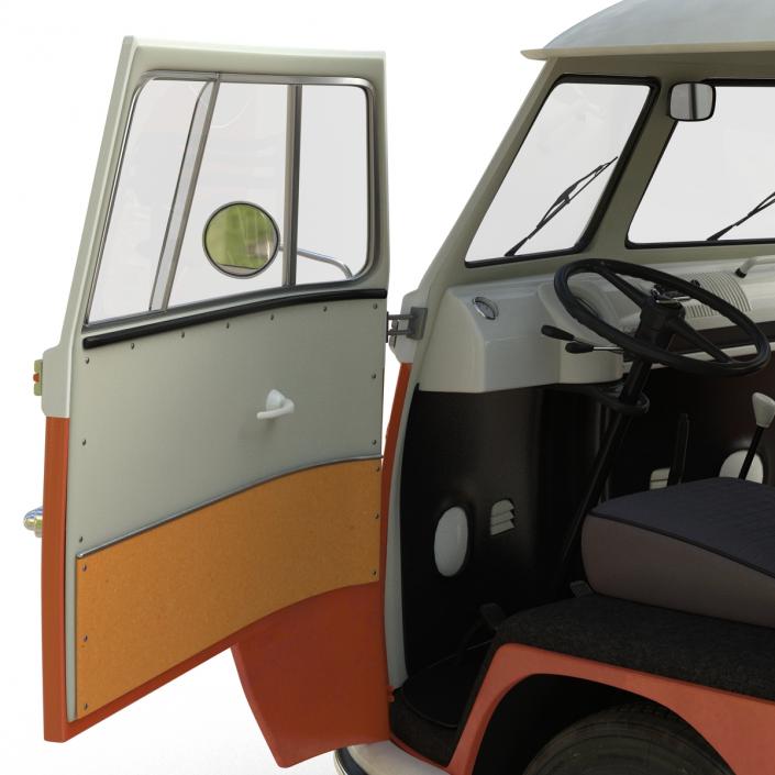 3D model Volkswagen Type 2 Brown Rigged