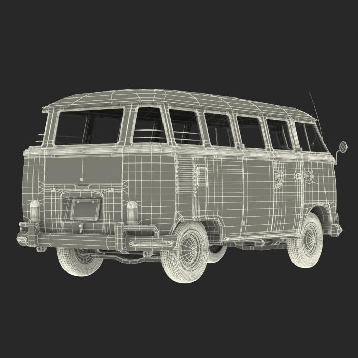 3D model Volkswagen Type 2 Brown Rigged