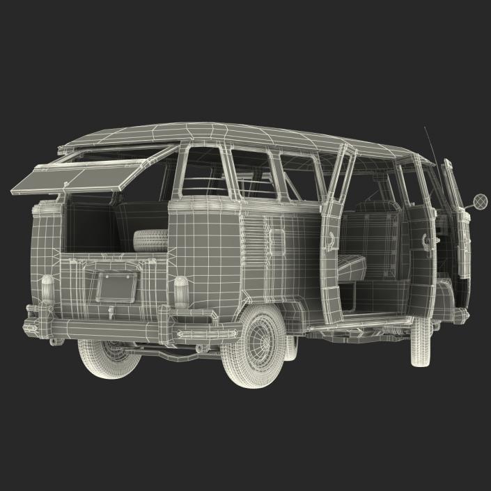 3D model Volkswagen Type 2 Brown Rigged