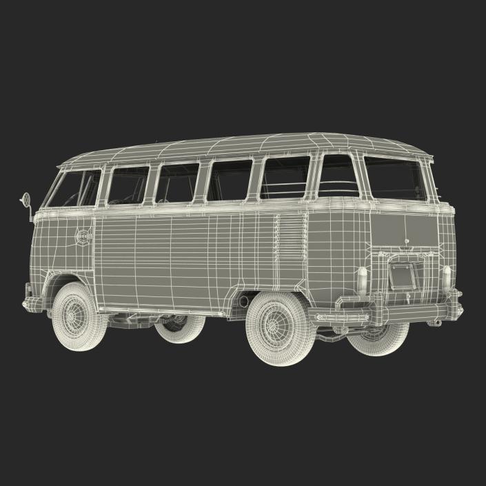 3D model Volkswagen Type 2 Brown Rigged