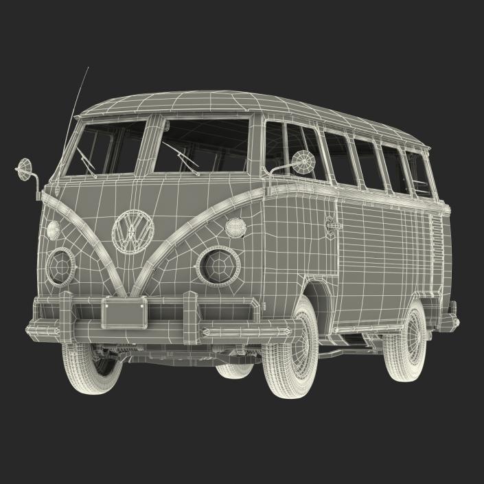 3D model Volkswagen Type 2 Brown Rigged