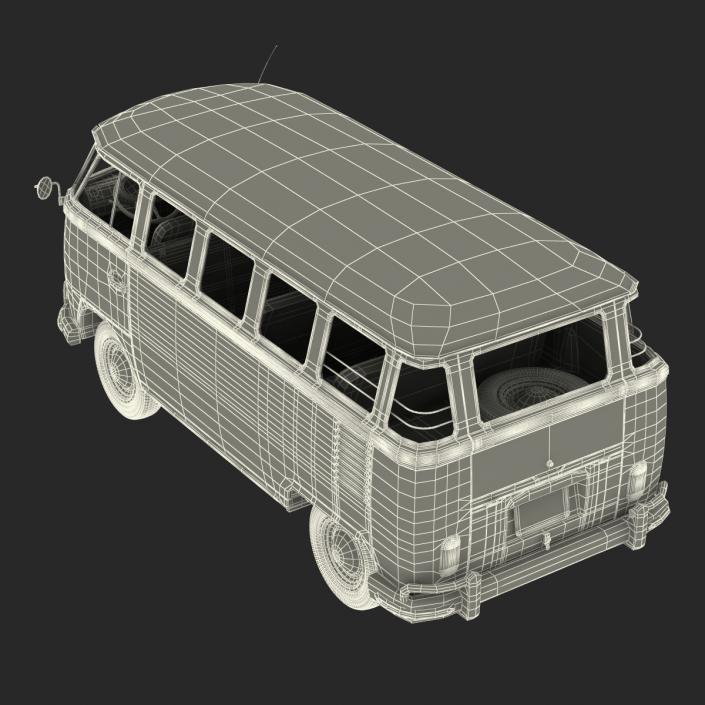 3D model Volkswagen Type 2 Brown Rigged