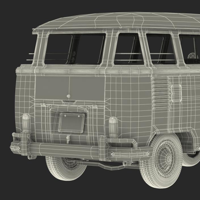 3D model Volkswagen Type 2 Brown Rigged