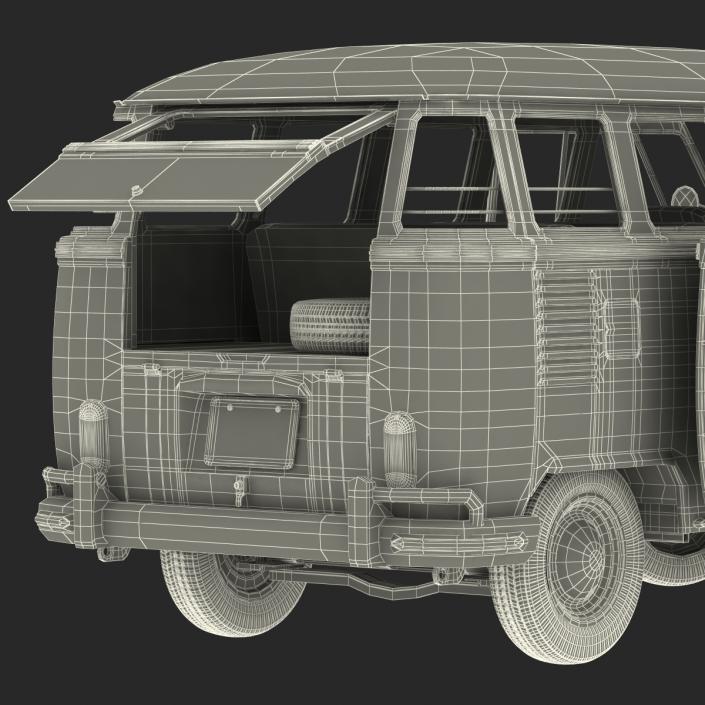 3D model Volkswagen Type 2 Brown Rigged