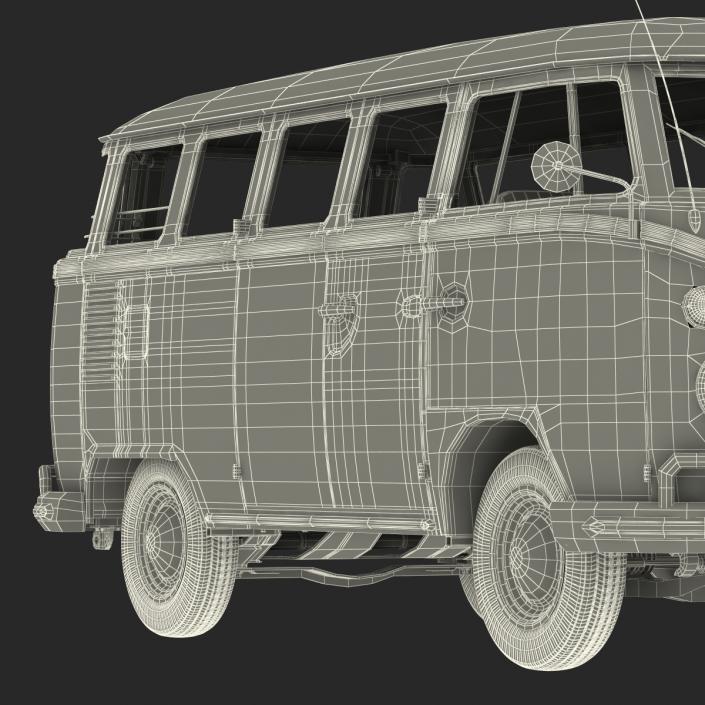 3D model Volkswagen Type 2 Brown Rigged