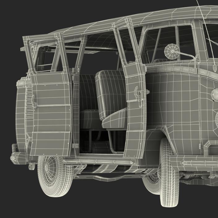 3D model Volkswagen Type 2 Brown Rigged