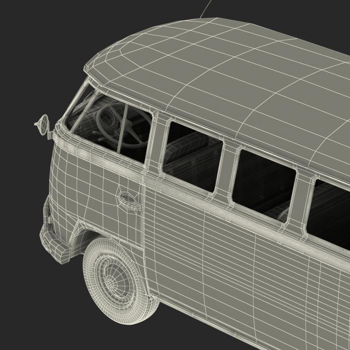 3D model Volkswagen Type 2 Brown Rigged