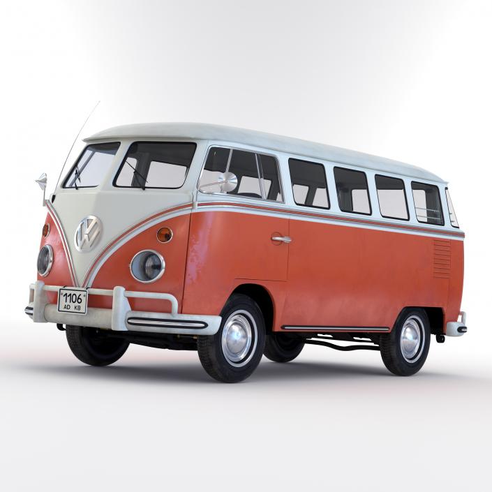 3D Volkswagen Type 2 Brown model