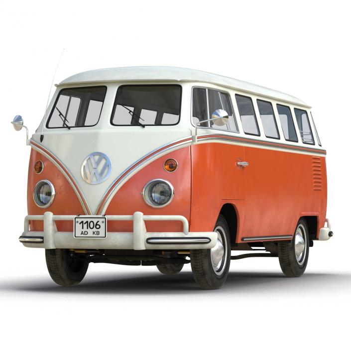 3D Volkswagen Type 2 Brown model