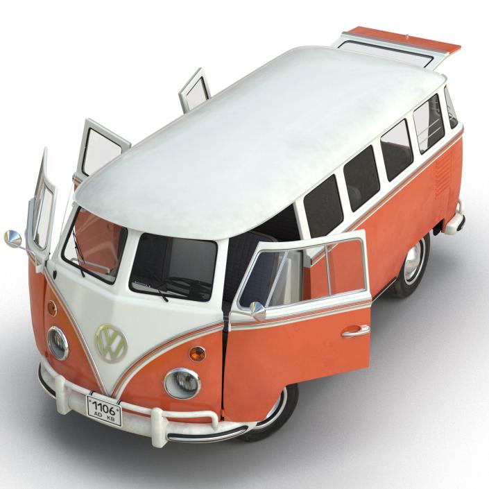 3D Volkswagen Type 2 Brown model