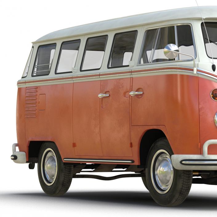 3D Volkswagen Type 2 Brown model