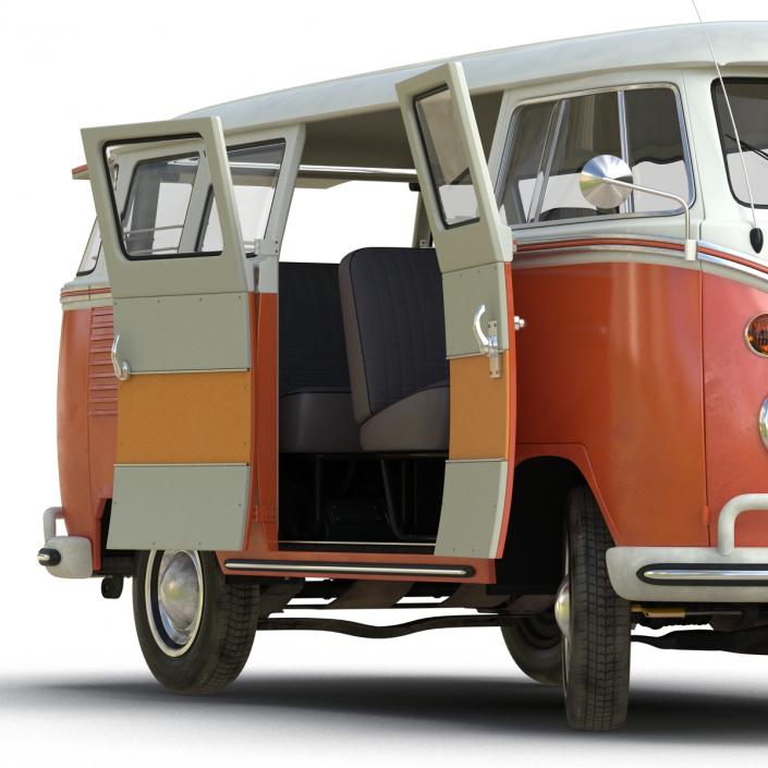 3D Volkswagen Type 2 Brown model